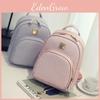 Trendy Women's Pu Leather Rucksack With Zipper Pocket And Multi Functionality