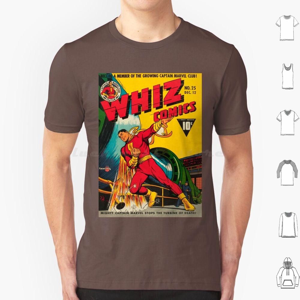 Whiz Comics 25 T Shirt 6xl Cotton Cool Tee Shazam Captain Golden Age Comics Superhero Retro 1940s Vintage Classic Old Graphic