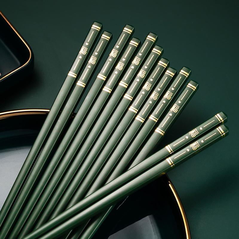 Zestaw 5 par czerwonych pałeczek z włókna szklanego wielokrotnego użytku antypoślizgowe pałeczki do jedzenia i gotowania w stylu chińskim 9,5 cala