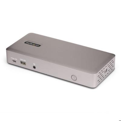 Triple-Monitor-Dockingstation - STARTECH - USB4 - 40 Gbit/s - Thunderbolt 3 kompatibel - Farbe Grau