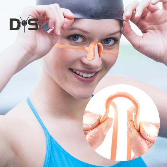 Nasenklammer mit Unisex-Gurt, verstellbar, Tauch-Nasenklammer mit Riemen, wasserdicht, Pool-Nasenklammer für Schwimmwettkampftraining