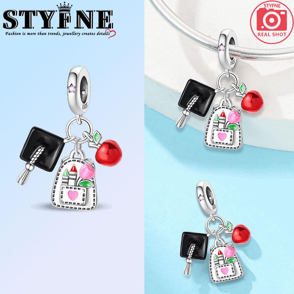 

Graduation Season Series Authentic Original Copper Metal Bear, Owl Graduate Charm Bead Components Bead Component Compatible With 3mm Women Bracelet