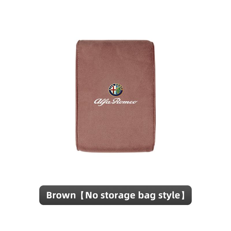 Car Stickers For Alfa Romeo Suede Car Armrest Box Pad Auto Armrest Mat High-end Accessorie For Alfa Romeo 4C 159 166 Spider Giul