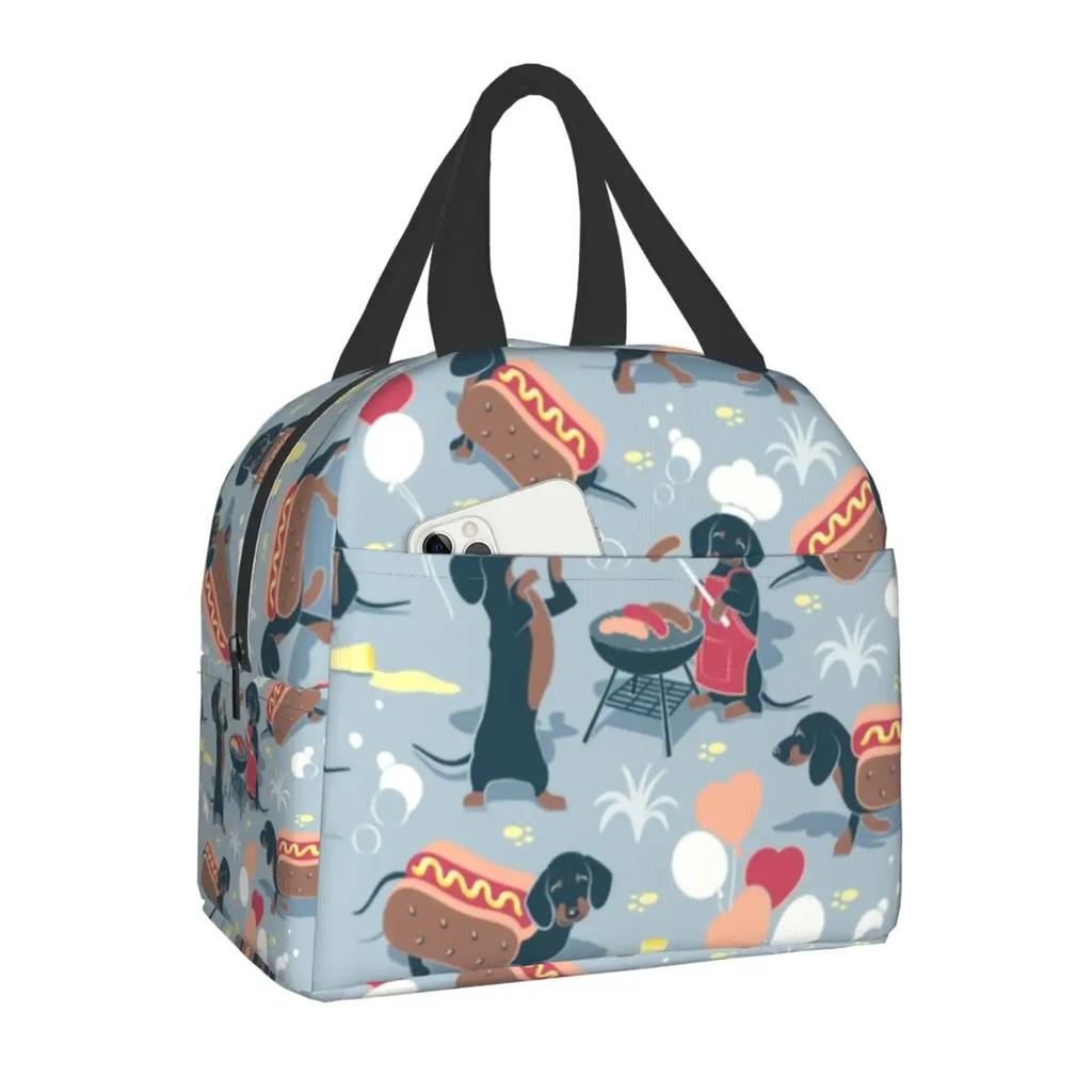 Custom Border Collie Lunch Bag Women Thermal Cooler Insulated Lunch Boxes for Kids School Children Fruit Fresh Storage Bag