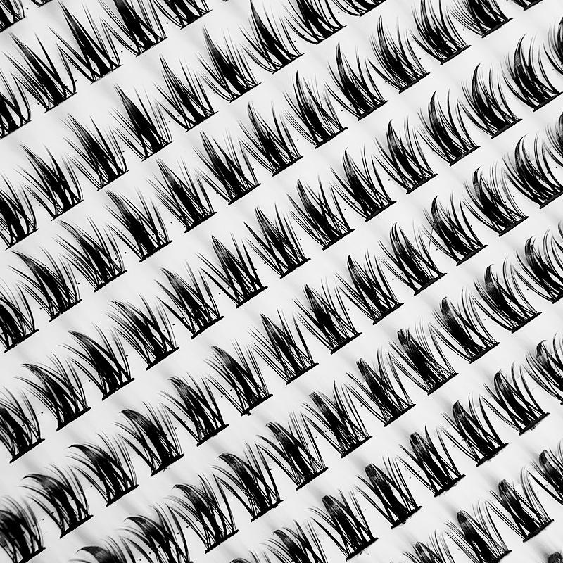 Wheat Ear False Eyelashes: 10 Rows of Photogenic, Natural-Looking, Thick, Comic-Style Segmented Lashes