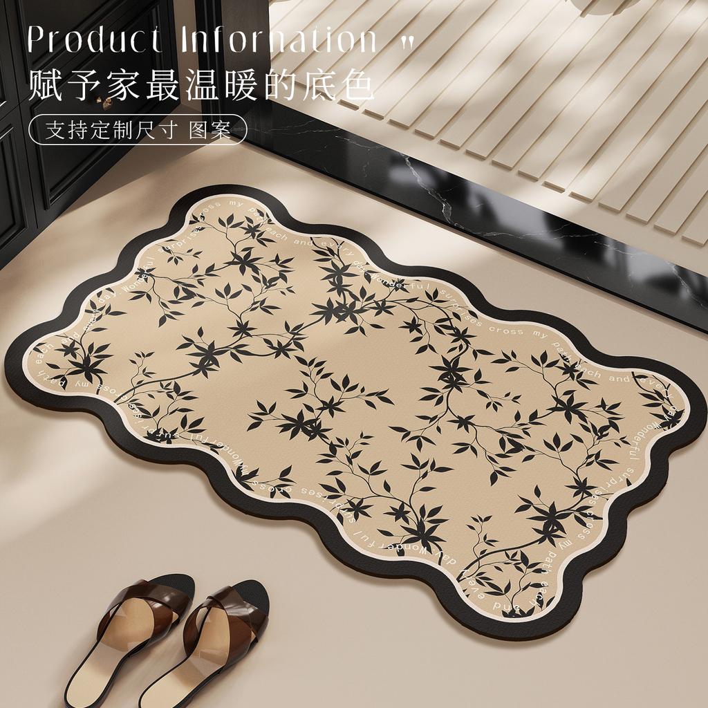 Bathroom Floor Mat Special-Shaped Anti-Skid And Anti-Drop Toilet Diatom Mud Absorbent Mat Toilet Foot Mat Bathroom Carpet Mat
