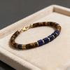 Bracciale da uomo in Lapislazzuli, Occhio di Tigre ed Ematite: Attrai Ricchezza, Abbondanza, Prosperità. Uso Quotidiano.