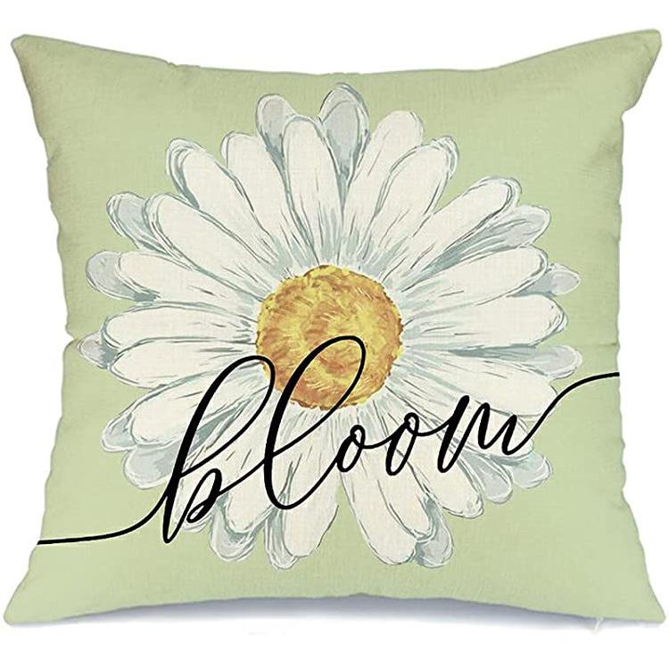 Daisy Sunflower Pillow Case Spring and Summer Home Decoration Pillow Case Pillow Case Cushion Case