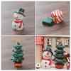 3 buc Decoratiuni pentru acvariu Decoratiuni pentru tort de Craciun Figurine de Craciun in miniatura Micro Peisaj Casa Om de zapada decorativ