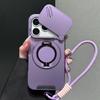 Bracket Wrist Strap Magnetic Case for iPhone 17E 15 12 11 13 14 16 E 17 Air Pro Max 16 Plus Magsafe Stand Armor Protection Cover