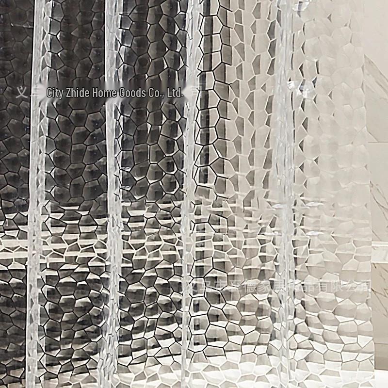 Transparent Anti-Mold Shower Curtain with Rings - Free Shipping