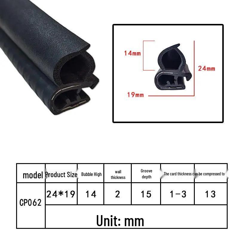 High-Temperature Resistant U-Shaped Rubber Sealing Strip for Dustproofing Electrical Cabinets and Car Doors