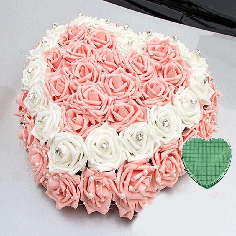 Heart Shape Foam Sucker For Fresh Flowers Decor Props Party Wedding Supplies