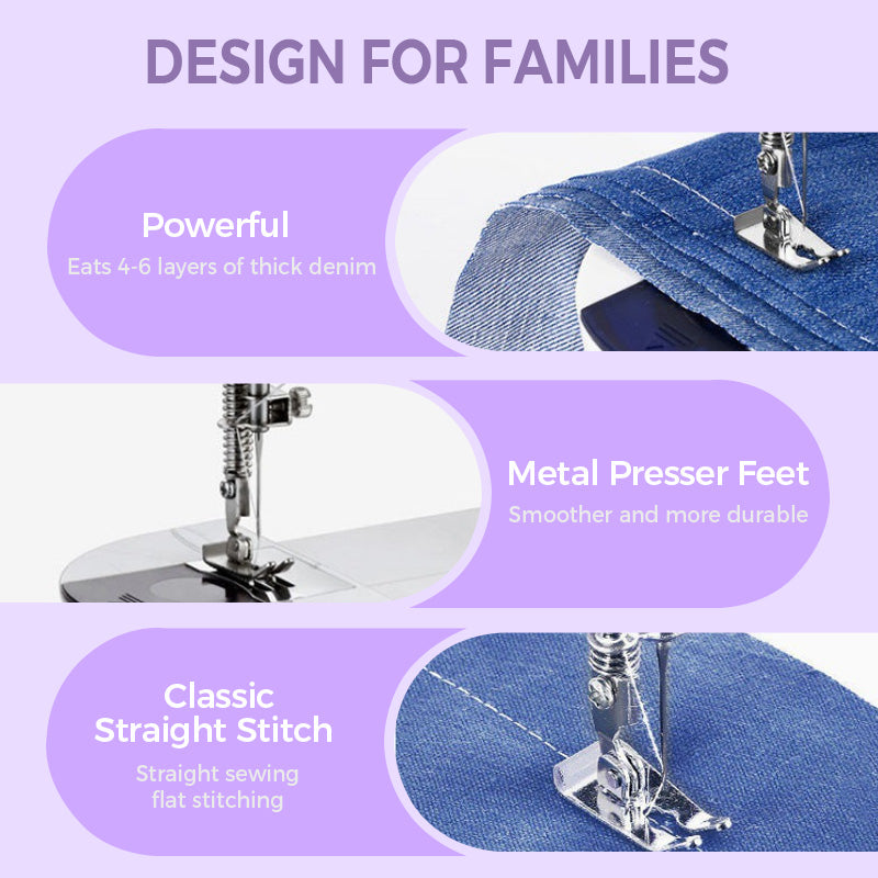 Household Sewing Machine Multi-Function Mini Portable Manual Sewing Machine With Foot Pedal For Beginner DIY Manual Tailor Craft