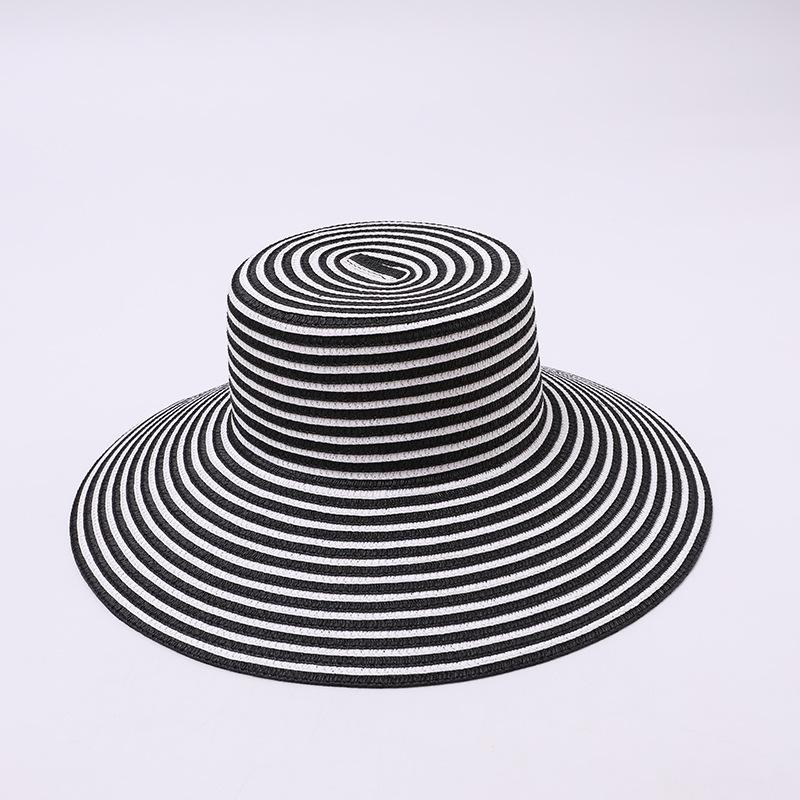 

New Vintage-Chic Panama Paper Straw Hat For Men And Women Summer Luxury-Feel Ceremonial Hat Couple s Beach Hat чорний білий колір