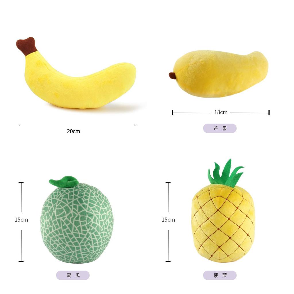 Plush Fruit Toys Set With Soft Pp Cotton For Kids Role Play And Educational Games