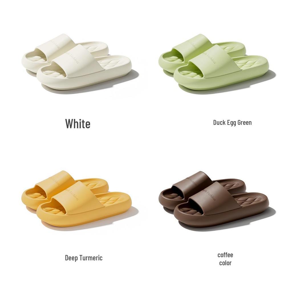 Jie Liya 2025 EVA Non-Slip Thick-Soled Unisex Indoor Bathroom Slippers