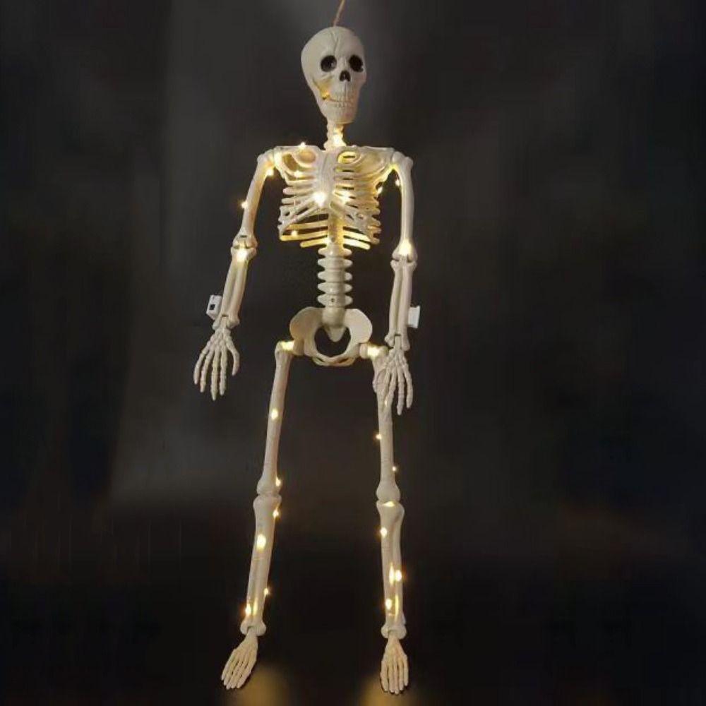 White Orange Pumpkin Skull 40CM Body Figurine Creative Bone Model Outdoor Indoor