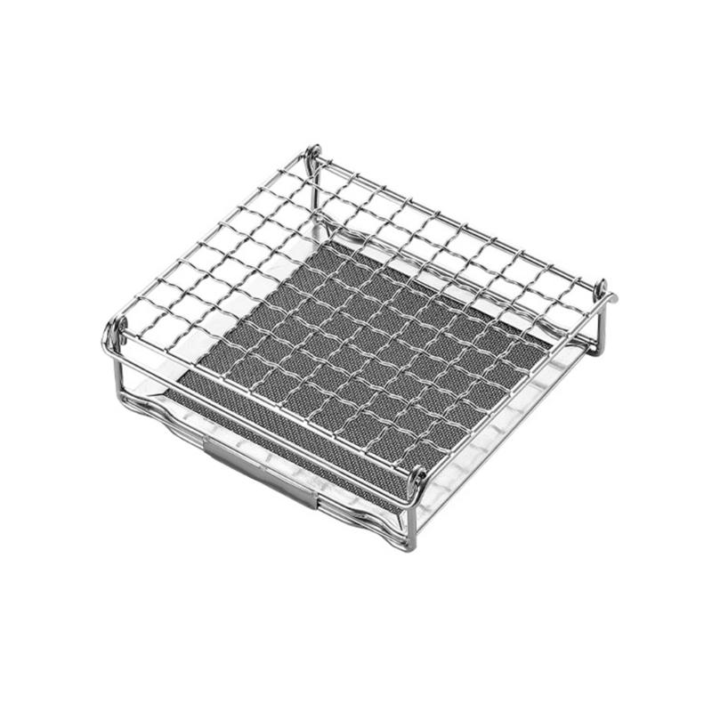 Stainless Steel Baking Cooling Rack Foldable Toast Grill Camping Cooking Tool S