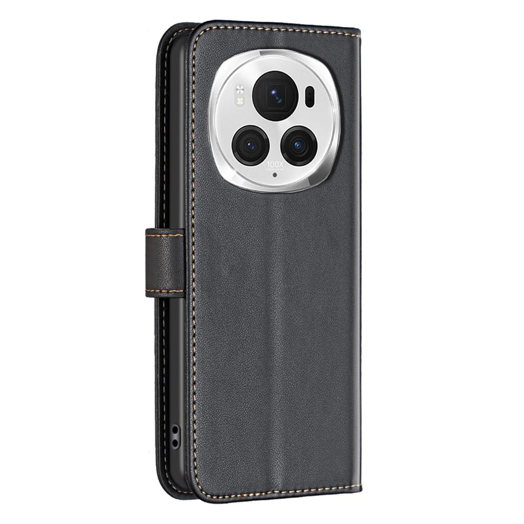 BINFEN COLOR BF17 For Honor Magic6 Pro 5G Case PU Leather+TPU Magnetic Phone Cover