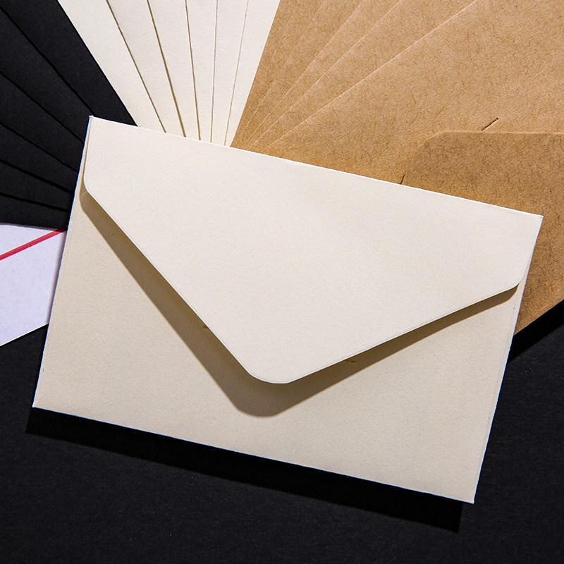 Retro Square Kraft Paper Mini Envelopes - Fresh Style for Small Greeting Cards and Love Letters