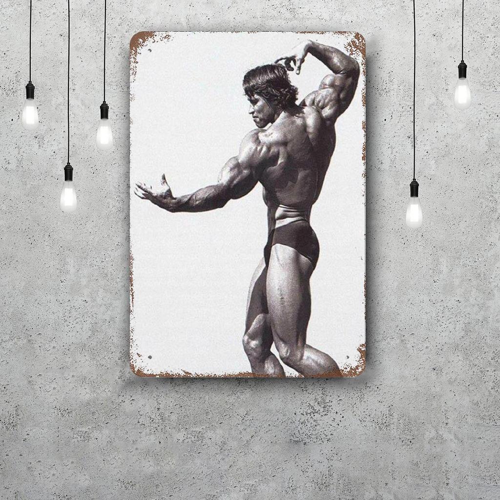 Bodybuilding Funny Bar Metal Sign Retro Plaque Vintage Sign Alcohol Drinker Pub Club Man Cave Kitchen Wall Decoration