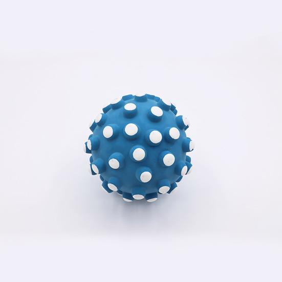 Squeaky Dog Ball Latex Textured Ball Dog Chew Toy Teeth Cleaning Toy for Large Medium Small Dogs Interactive Fetch
