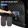 Hot New Car Back Anti Kick Pad Leather Interior Anti Scratch Protector Cover For SEAT Ibiza Leon Arona Ateca Tarraco Alhambra Cupra