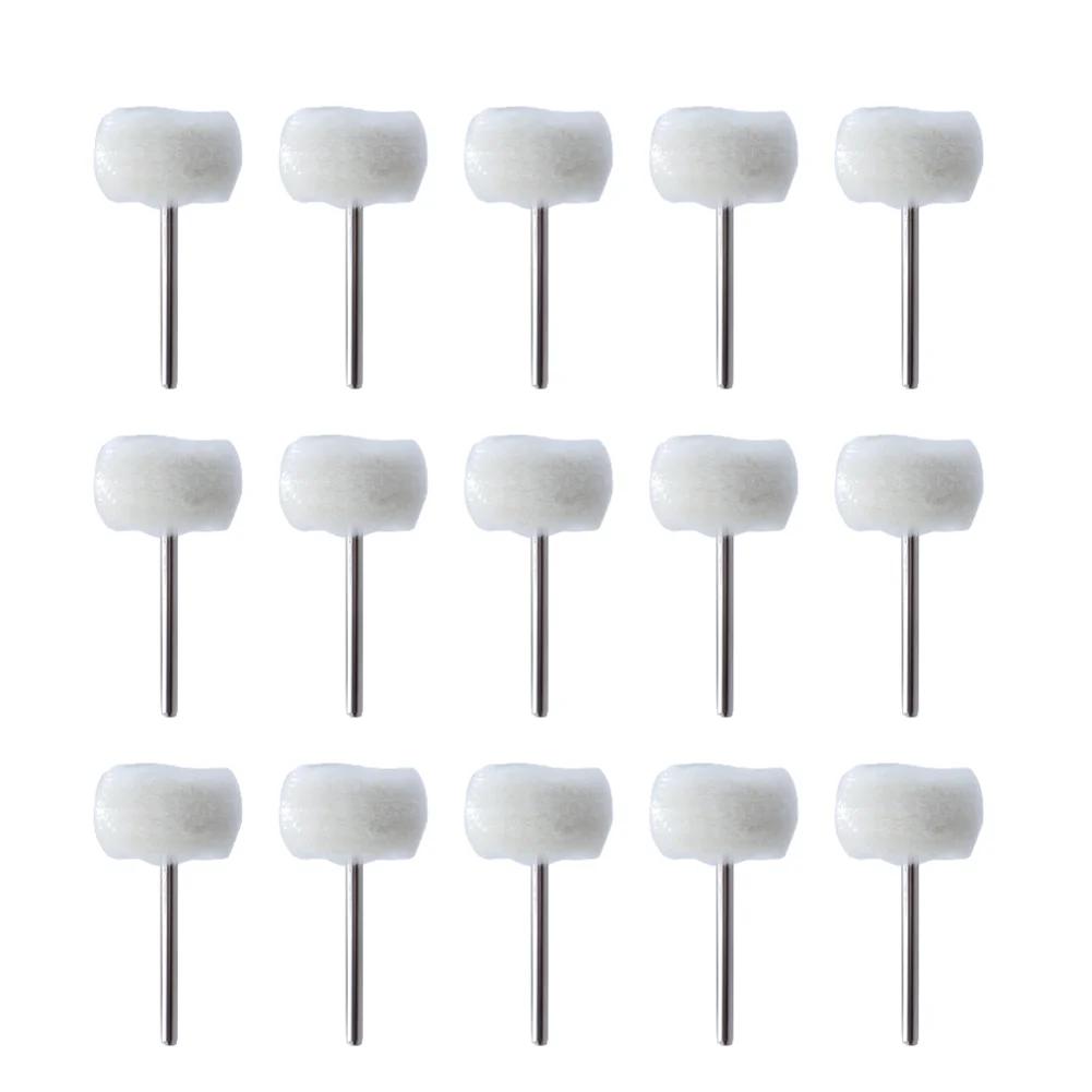 1-120Pcs Mini Wool Polishing Head 3mm Shank Buffing Wheel Polish Brush Drill Rotary Abrasive Brush Hand Grinding Buffing Tools