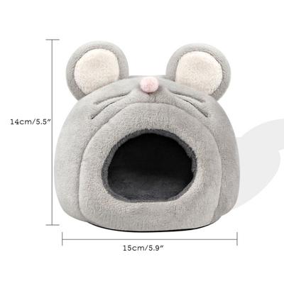 Guinea Pig Cave Bed Small Animal Washable Cotton Sleeping Nest Pet Hideout Bed House Anti-Slip Warm for Chinchilla Hedgehog