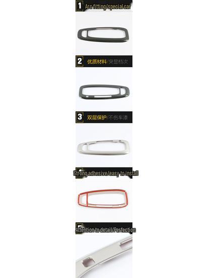 Ankai Gear Shift Sticker & Decorative Panel for 2020 GS4 Stainless Steel Center Console with Cup Holder and Bright Ring.