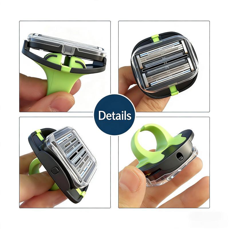 Men'S Convenient Multi-Blade Shaver Effortless Bald Head & Body Hair Grooming For Unisex Washable Shave Clean In One Strok