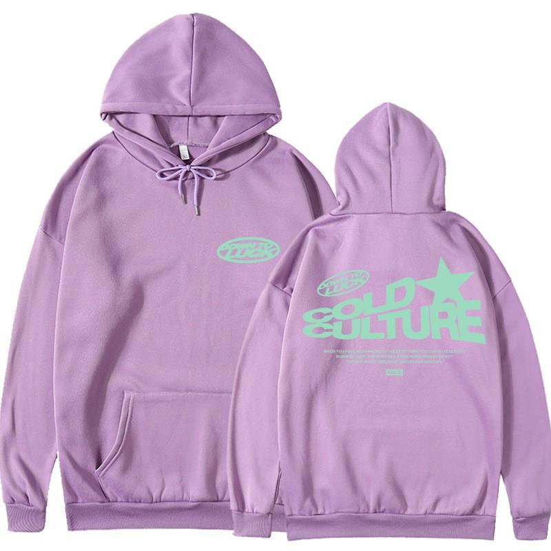 Girls Winter Hoodie Fleece Lined Loose Fit Printed Sweatshirt Streetwear