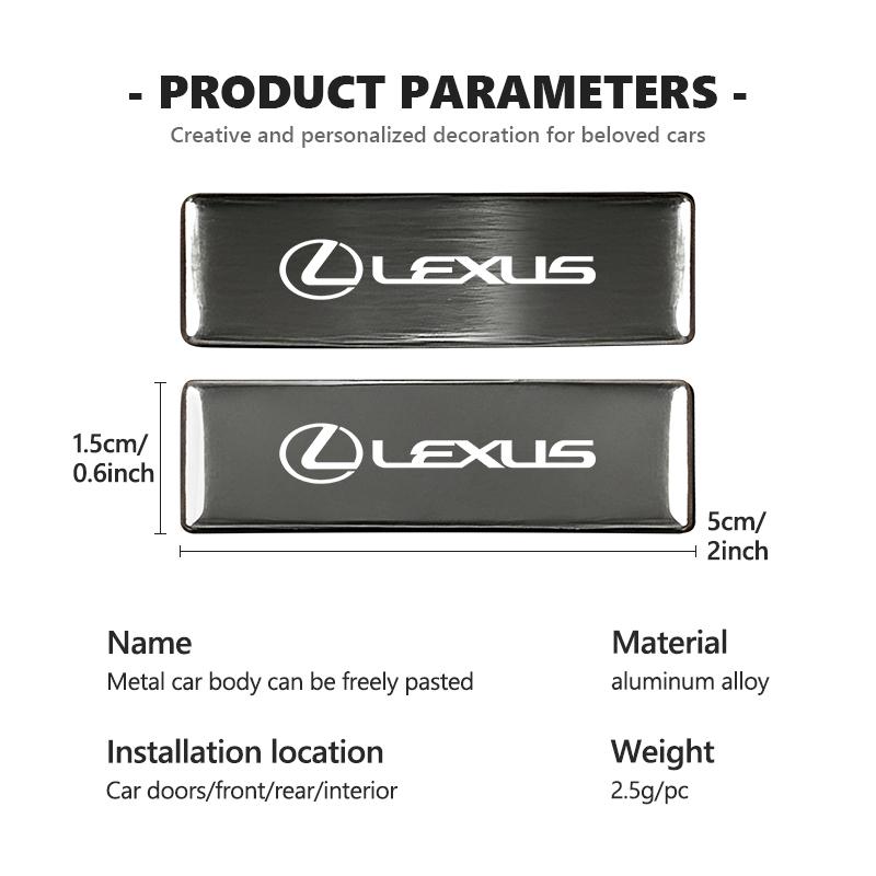 Per Lexus Adesivo Metallico 3D Logo Auto Emblemi Body Posteriore Tronco Decalcomanie UX250h RX450h CT200h RX400h NX LX GC RX UX GX