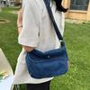 Y2K Vintage Handbag Street Style Solid Crossbody Bag Fashionable Denim Canvas Bag  Students