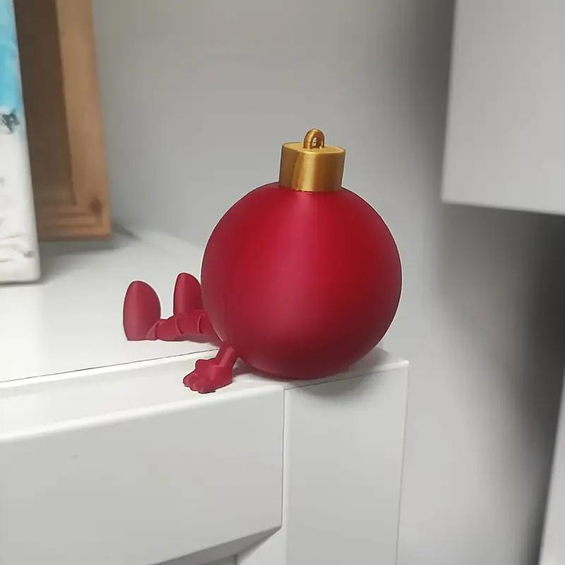 3D Printed Christmas Ball Christmas Tree Ornament With Movable Joint Christmas Decorations Festive Tabletop Display Statue