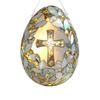 Decorative Easter Cross Egg Suncatcher Stained Glass Style Window Hanging 5.7 X 8.0 Inches Easter Hanging Holiday Window Decor