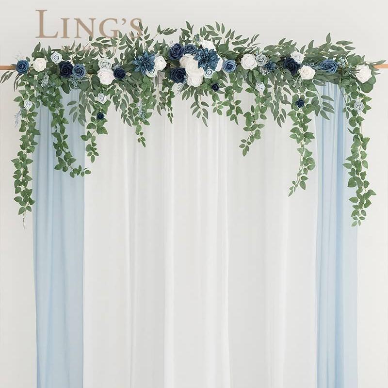 The Same Eucalyptus Leaf Rose Vine Simulation Flower Rose Eucalyptus Leaf Vine Wedding Three-Piece Wreath