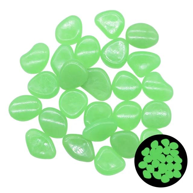 100pcs Glow In the Dark Garden Pebbles Glow Stones Rocks for Walkways Garden Path Patio Lawn Garden Yard Decor Luminous Stones