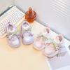 Girls Spring Autumn Mesh Breathable Running Shoes Soft Sole Fashion Flower Dad Sneakers Casual Sports Trainers For Kids
