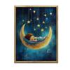 Poster Dream On the Moon Poster Dream On the Moon, 50X70 Cm, Frameless, Premium Canvas On Stretcher