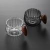 High-temperature Resistant Glass Teacups Nordic Wooden Handle Coffee Cups Household Borosilicate Glass Mugs