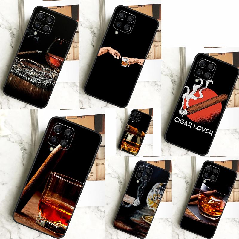 Cigar and Whiskey For Samsung Galaxy M14 M34 M54 M12 M32 M52 M53 M33 M13 M20 M15 M55 M31s M30s M21 M51 Case