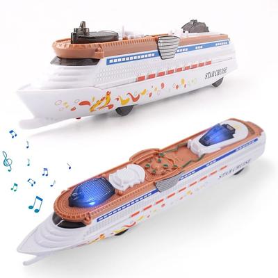 Kids Birthday Gift Cruise Ship Model Toy with Light and Sound Home Decoration Ocean Liner Boat Toy