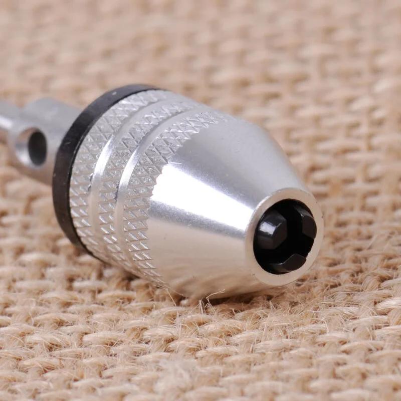 1pc Mini Keyless Drill Chuck 0.3-3.4mm Electric Drill Screwdriver Impact Driver Convertor Collets Fixture Quick Change Adaptor