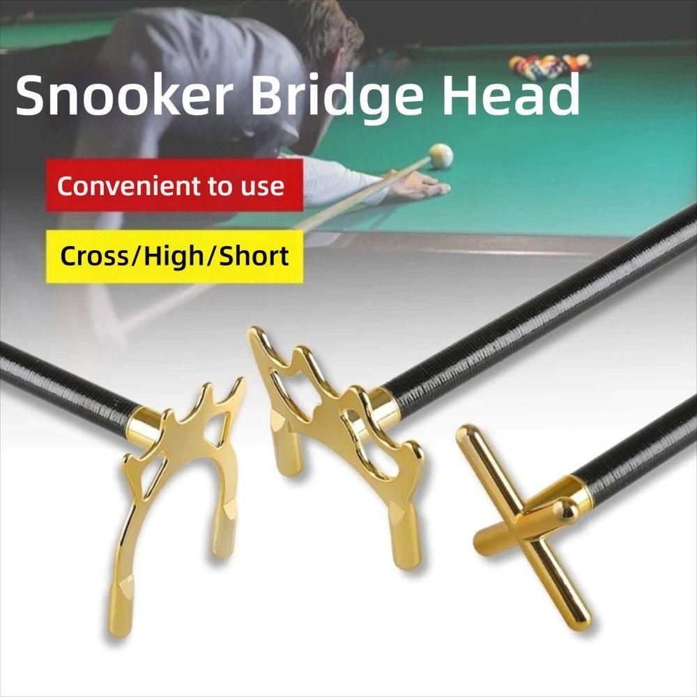 Portable Snooker Bridge Head Metal High Low Fork Crosshead Professional Billiard Accessories