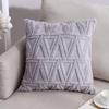 Latest 45x45cm Plush-touch Throw Pillow Covers Solid Color Square Bolster Wool Pillow Case For Sofa Bedroom Car Cusihion Cover Decorative