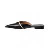 Salvatore Ferragamo Ferragamo Bow Mini Leather Mule Black