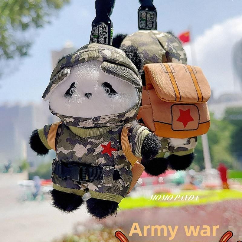 Army Navy Panda Plush Keyring Embroidered Details Enthusiasts Animal