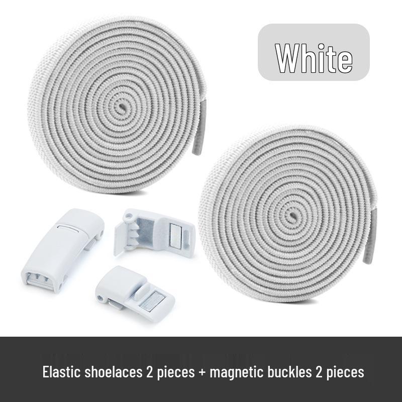 Colorful Elastic Magnetic No-Tie Shoelaces with Metal Buckle